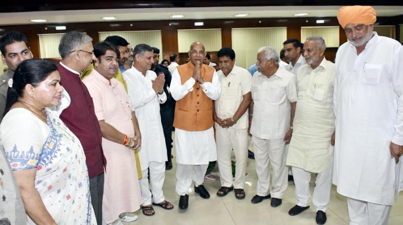 Kaptan Singh Solanki at his farewell ceremony