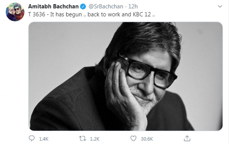 Amitabh Bachchan tweet