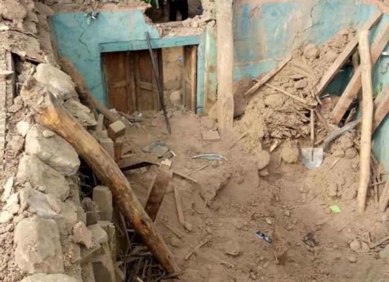 A house collapse in Rajouri district of Jammu and Kashmir