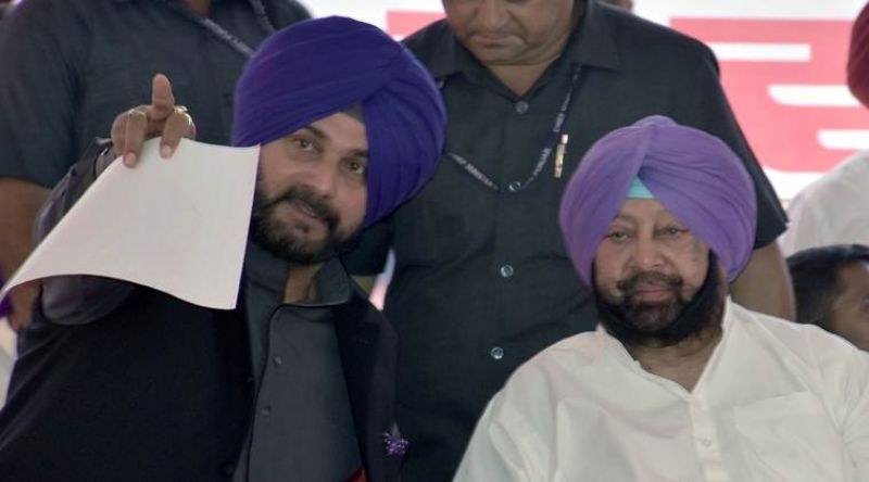 Capt Amarinder and Navjot Singh Sidhu
