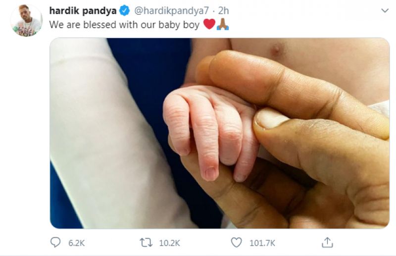 Hardik Pandya tweet