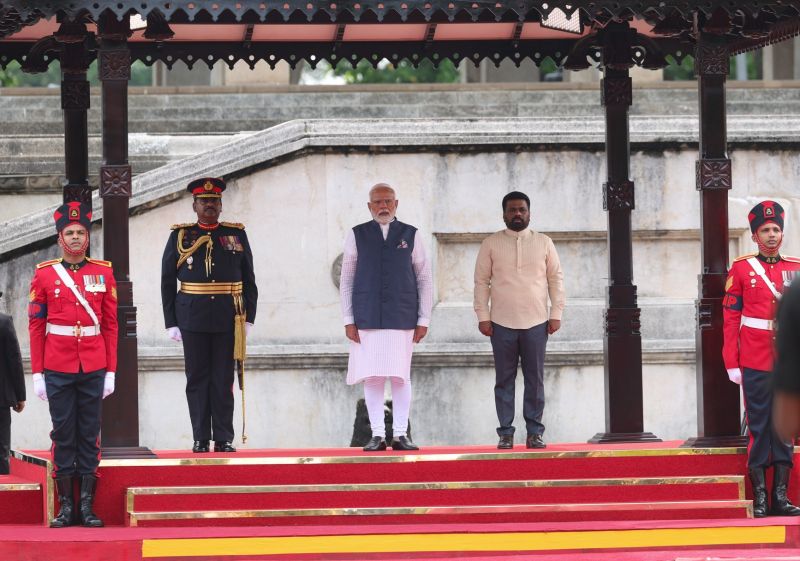 A glimpse of PM Modi receiving special welcome on saturday. (PMO)