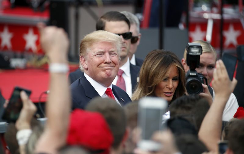 Trump praised service members and their families as truly unbelievable peopl