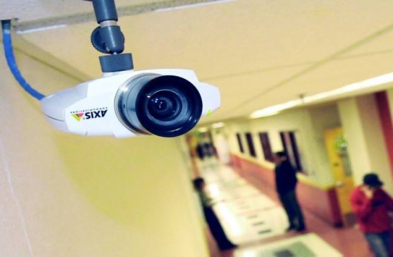 CCTV Cameras installed at the gate of examination Hall