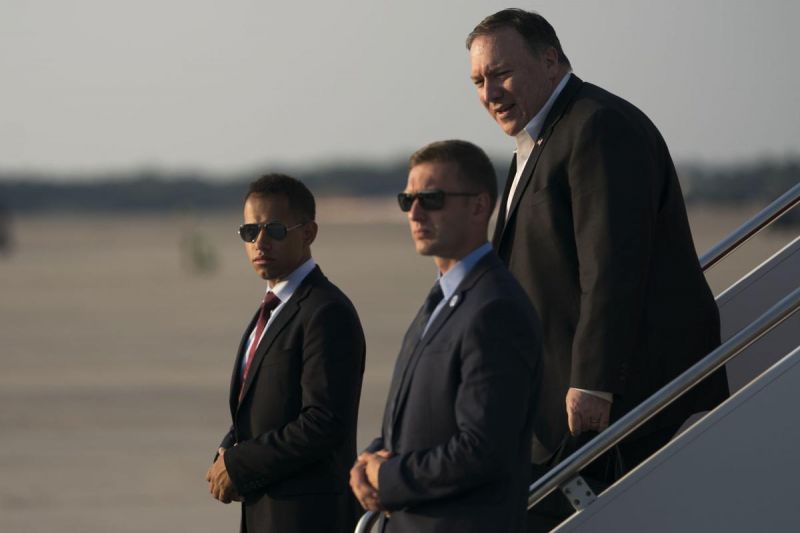 Mike Pompeo yesterday led the high-level delegation