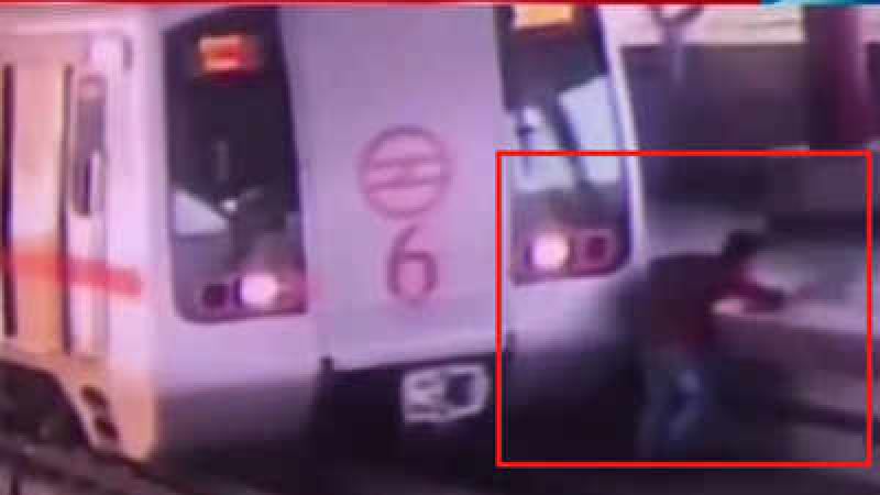 Man falls on track