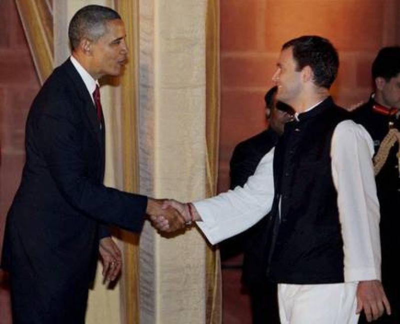 Barack Obama and Rahul Gandhi