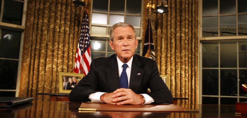 This never happened to George W. Bush