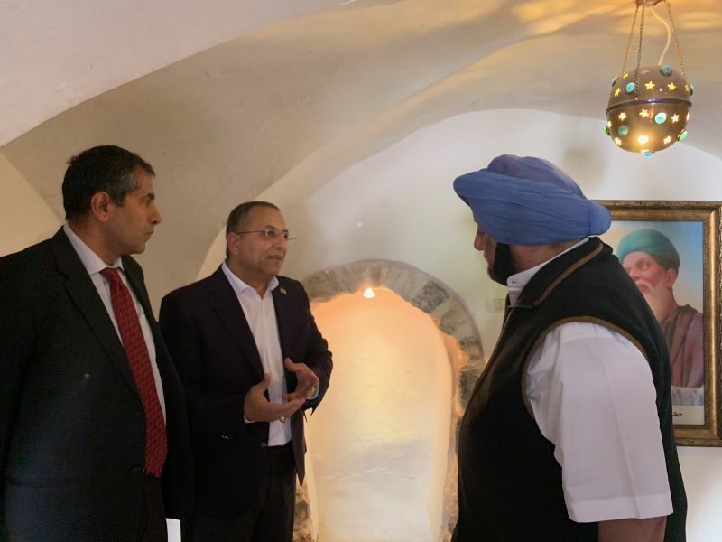 Amarinder Singh during a meeting with Israeli Minister