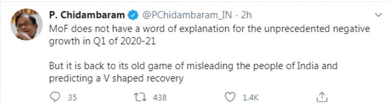 P Chidambaram tweet