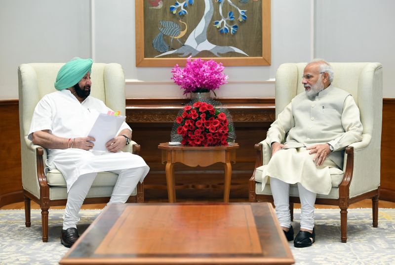 Captain Amarinder Singh on Thursday met Prime Minister Narendra Modi