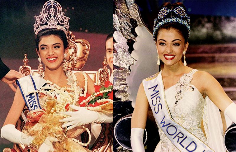 Sushmita Sen and Aishwarya Rai in 1994