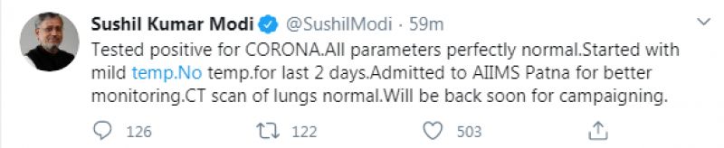 Sushil Kumar Modi tweet