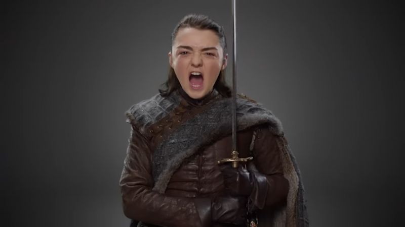Maisie Williams essays the role of Arya Stark in the HBO series