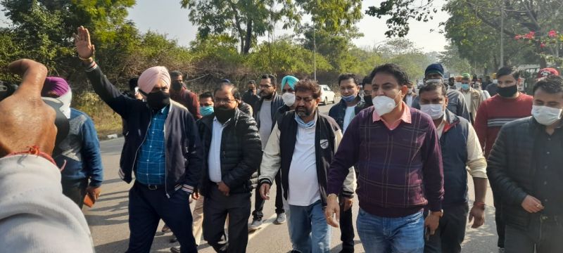 Chandigarh Media protest