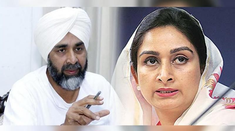 Manpreet Badal and Harsimrat Kaur Badal