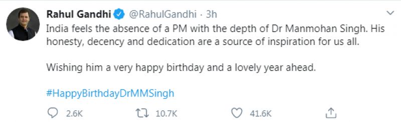 Rahul Gandhi tweet