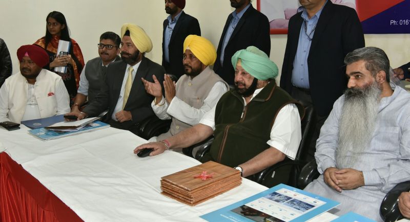 Capt Amarinder Singh during the inauguration of District Bureau of Employment and Enterprises at Ludhiana 