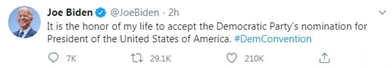 Joe Biden tweet