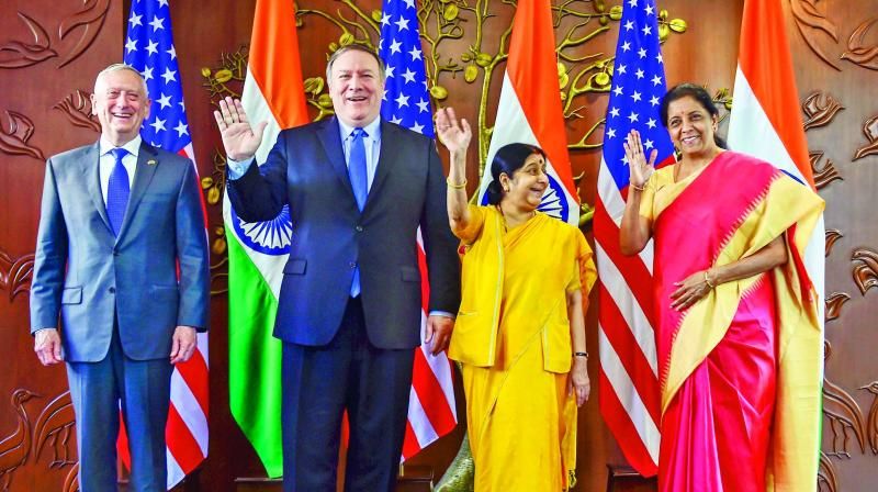The two countries held their first 2+2 dialogue during which they also discussed key issues
