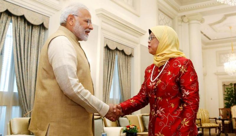 PM Modi discusses bilateral ties with Singapore PM, President 