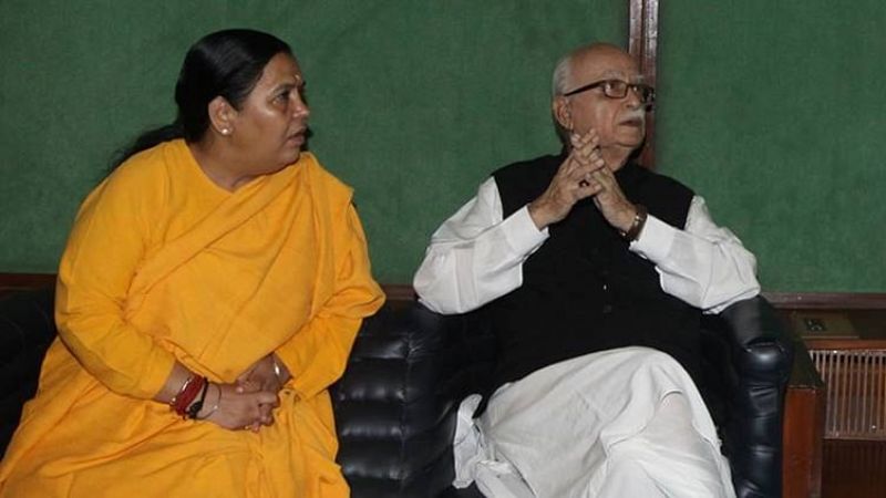 L K Advani and Uma Bharti