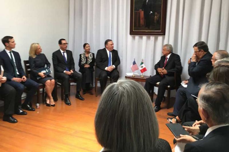 A meeting between López Obrador and US officials