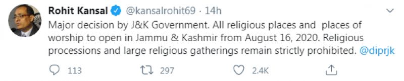 Rohit Kansal tweet