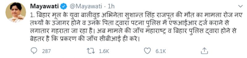 Mayawati tweet