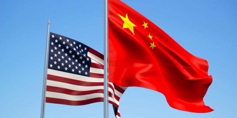 Flag US and CHINA