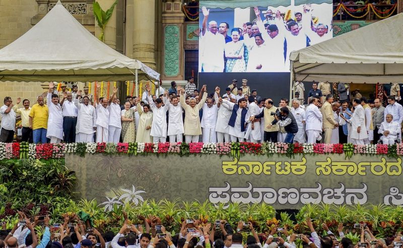 HDK Sworn In Karnataka CM At Mega Opposition Show Of Unity