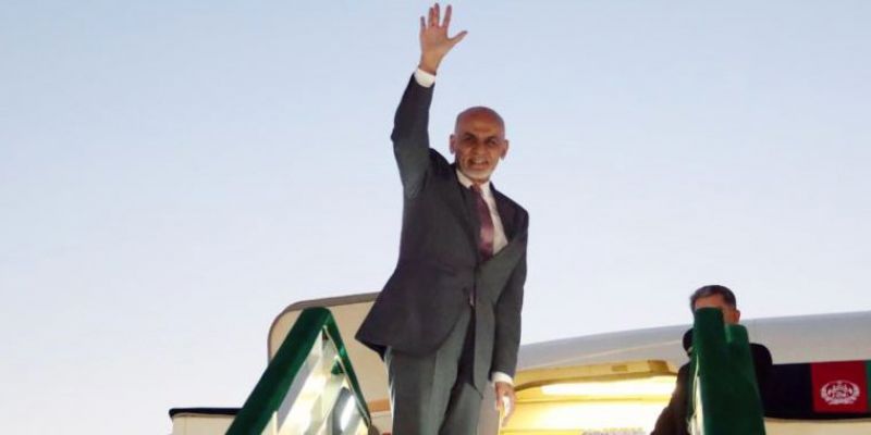 Ghani arrived here in the morning on a day-long visit