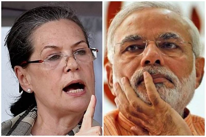 Sonia Gandhi and Narendra Modi