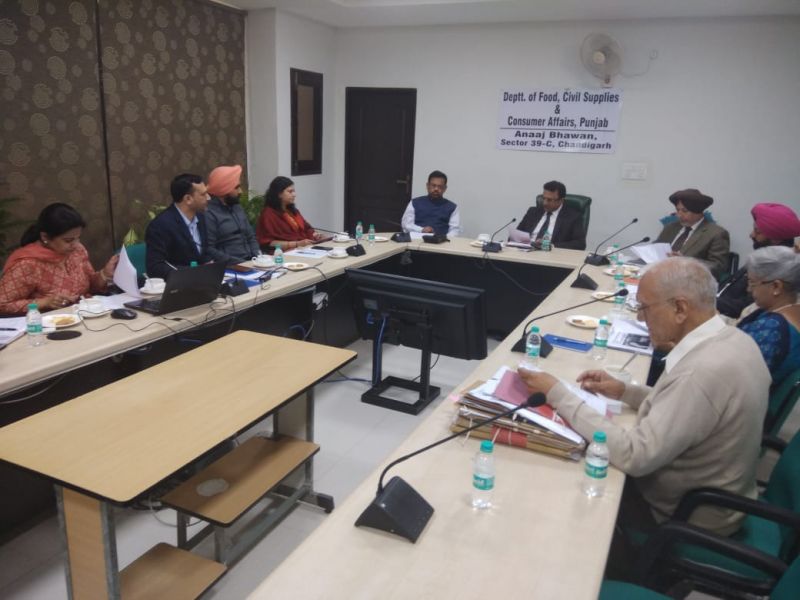 DP Reddy Chairman Punjab Food Commission in a meeting with the officers 