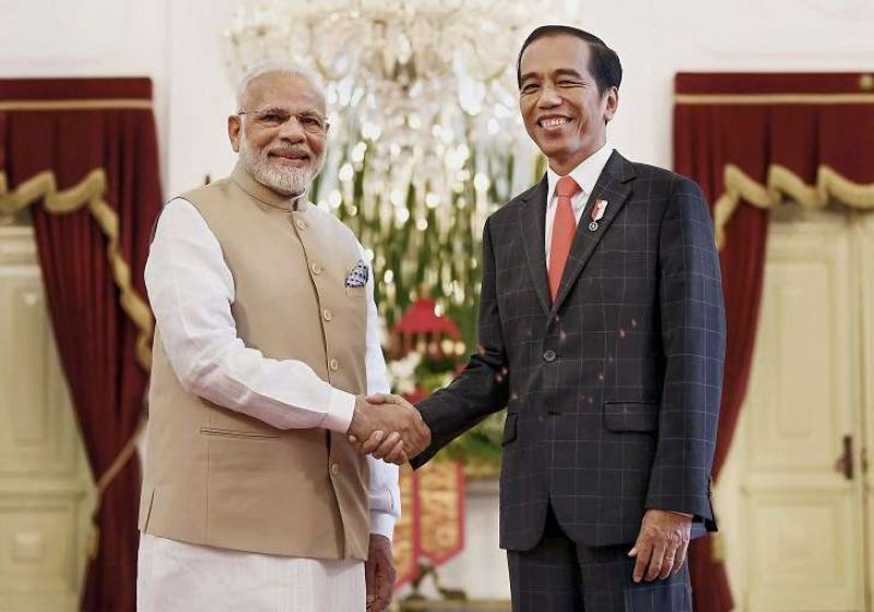 Modi and Indonesian President Joko Widodo