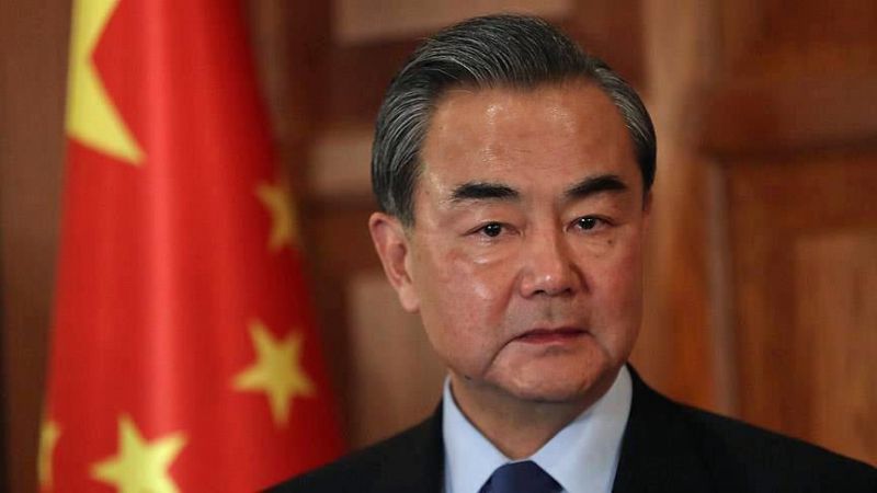 Foreign Minister Wang Yi urging the United States to remain cool-headed
