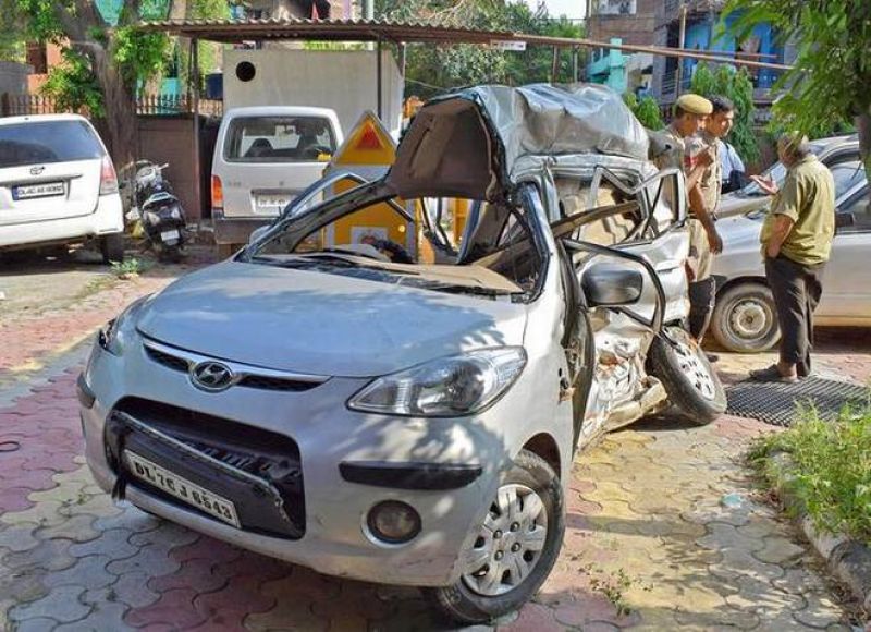 The car in which the victims were travelling