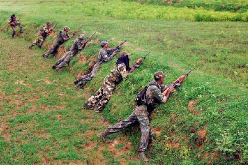 A policeman injured during an encounter with Naxals