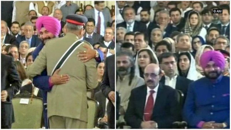 Sidhu's hug with Pakistan Army chief General Qamar Javed Bajwa
