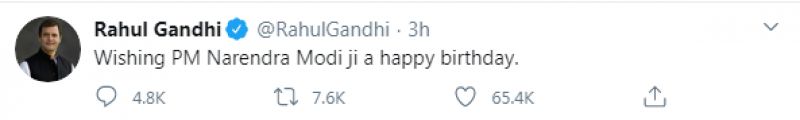 Rahul Gandhi tweet