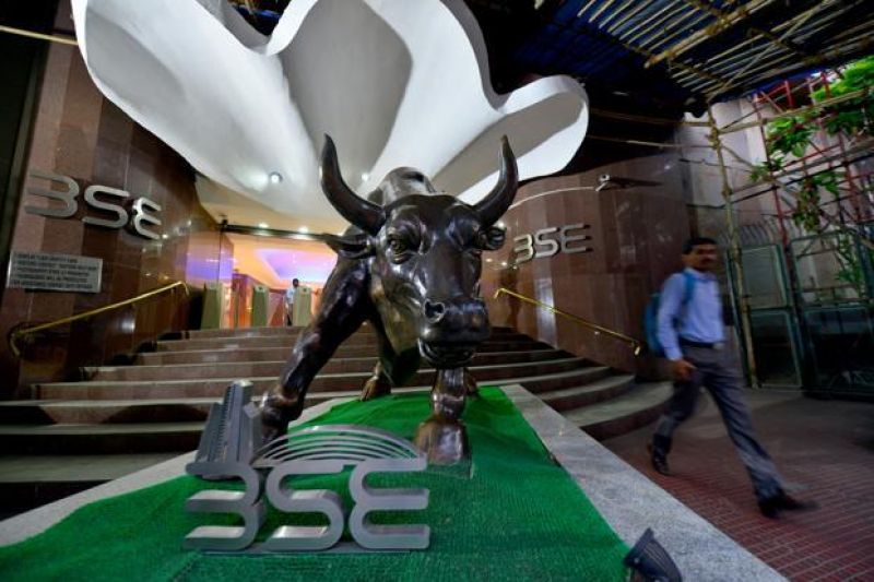 BSE gauge Sensex was trading at 38,718.67