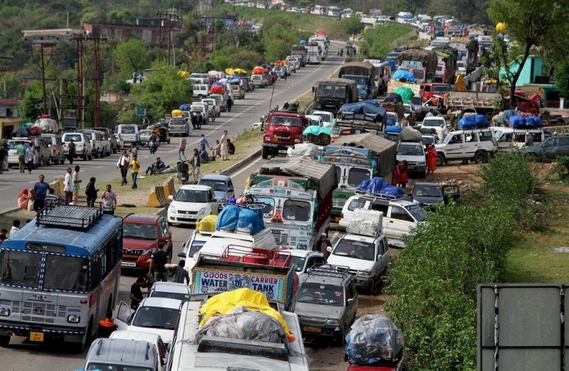 Intermittent rains briefly hampered road clearance operations