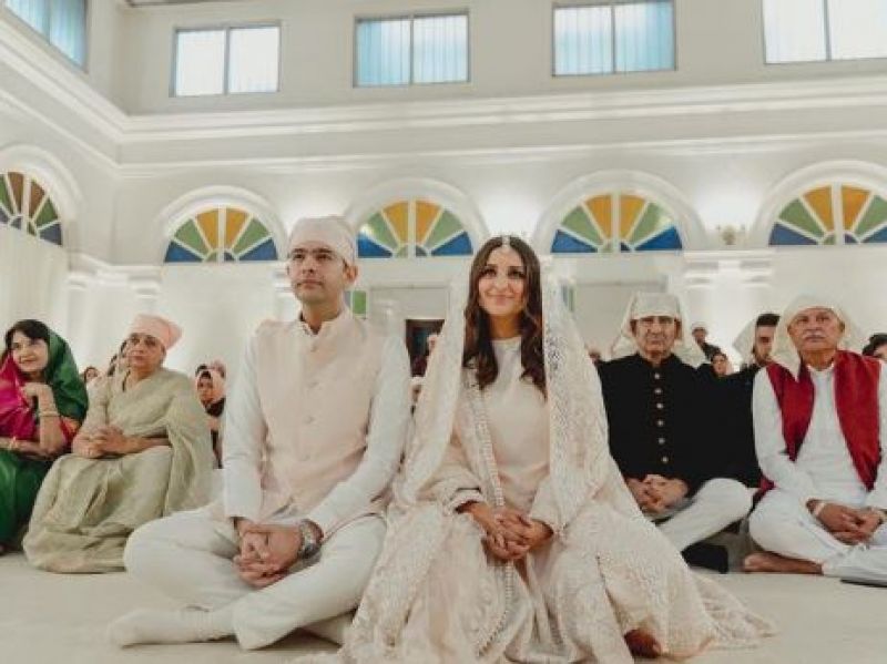Parineeti Chopra, Raghav Chaddha Seek the Blessings at the Gurudwara on their Engagement ceremony, Akal Takht Sahib Jathedar  Giani Harpreet Singh also attended the ceremony and blessed the couple 

