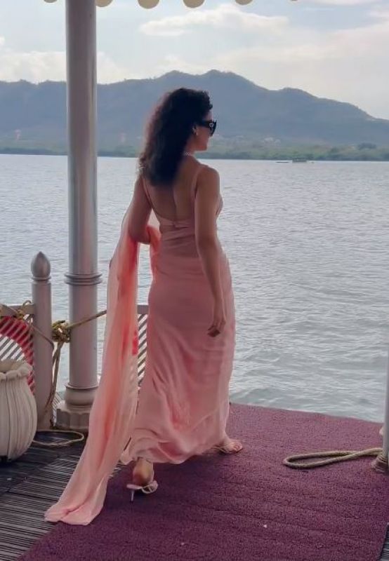 Kangana Ranaut Looks Pretty in Pink Saree, See Pics 

