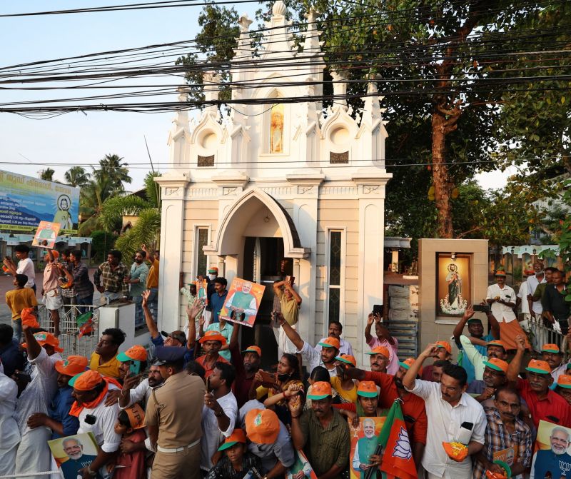 Prime Minister Narendra Modi holds walking roadshow in Kochi, Kerala