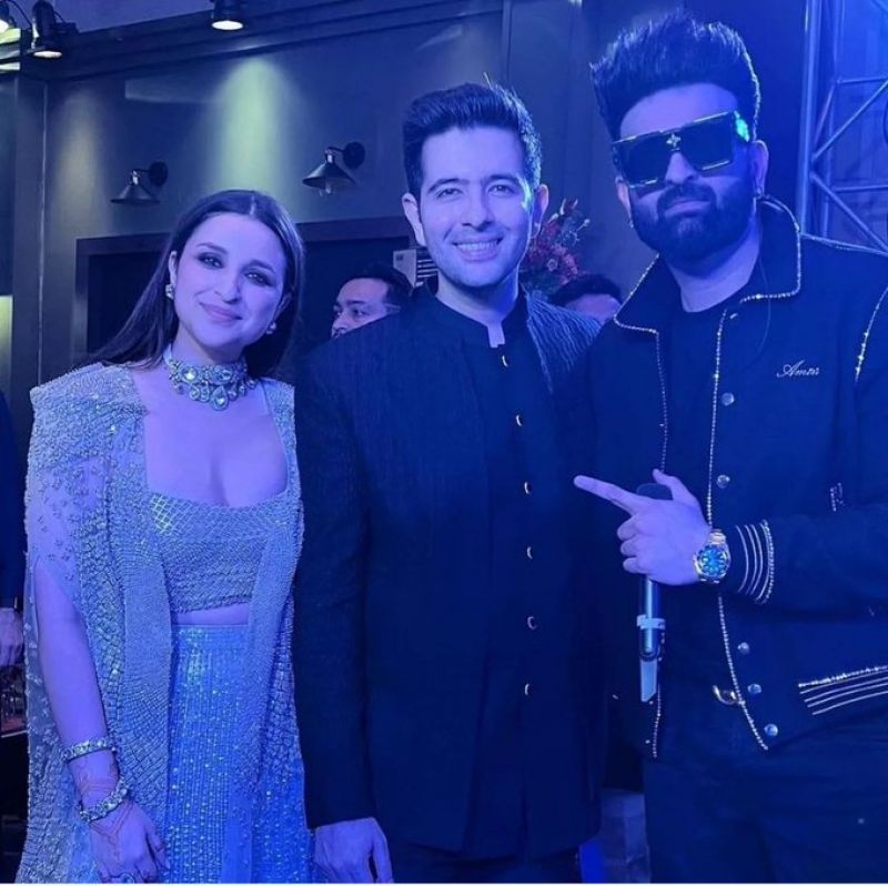Glimpses of Grandeur: Raghav Chadha & Parineeti Chopra's Sangeet Ceremony in Udaipur