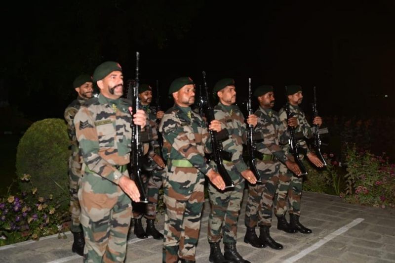 Lt. Governor Manoj Sinha Pays Tribute to Colonel Manpreet Singh & Major Ashish who were Martyred in Encounter at J&K
