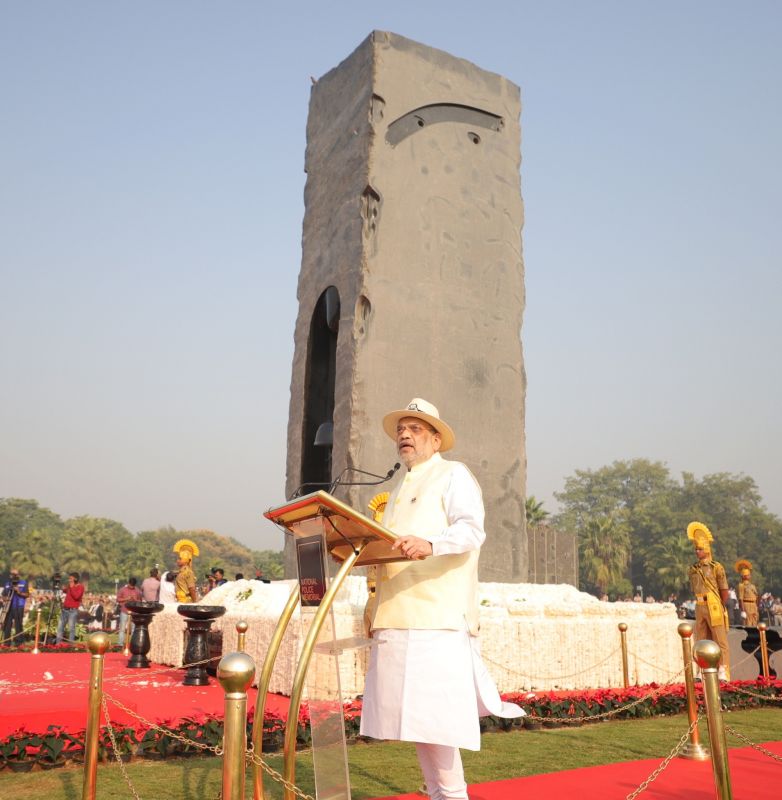 Union Home Minister Amit Shah Paid Tribute to Police Martyrs on Police Memorial Day in Delhi
