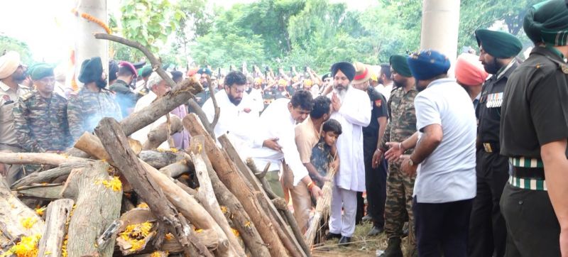 Tributes: Martyr Colonel Manpreet Singh Laid to Rest with Military Honours