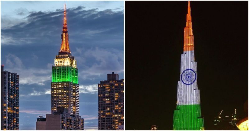 Dubai's Burj Khalifa lights UP In Indian Flag Colours